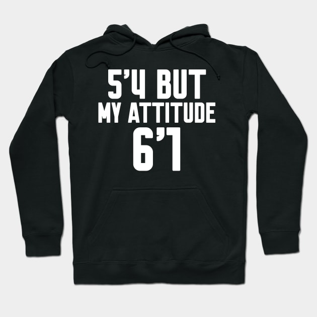 5'4 But My Attitude Is 6'1 Hoodie by Work Memes